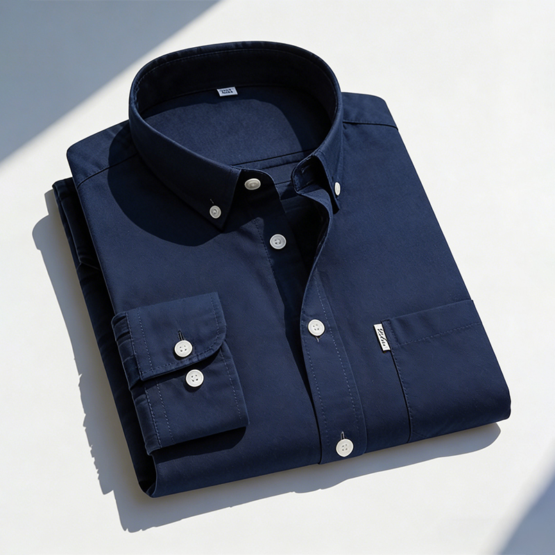 남성용 순면 옥스퍼드 솔리드 컬러 긴팔 캐주얼 셔츠 비 - Oxford Cotton Casual Shirt Business 리뷰 및 가격