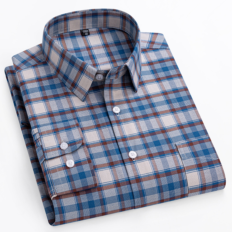 새로운 11XL 10XL 초대형 남성용 긴 소매 100 - Oxford Cotton Casual Shirt Business 리뷰 및 가격